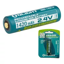 Bateria Pilha Olight 14500 Aaa 2.4v 1420 Mah Recarregável