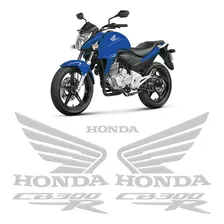 Adesivos Moto Honda Cb 300r Emblemas Tanque Prata Refletivo