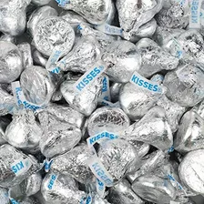 Hershey Kisses - Caramelos De Papel De Aluminio Plateado Y C