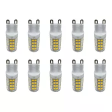 Kit 10 Lâmpadas Led Halopin Bipino G9 5w 3000k Luz Quente Cor Da Luz Branco-quente 110v/220v