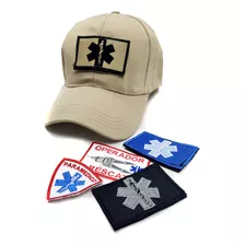 Gorra De Operador Con Kit De Parches Rescate Caqui