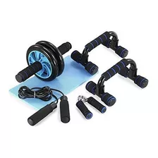 Tomshoo 5-in-1 Ab Wheel Roller Kit Ab Roller Pro Con Barra D