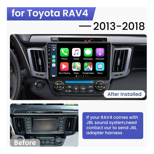 Radio Estreo Para Automvil 232g Android 11 Para Toyota Rav Foto 2