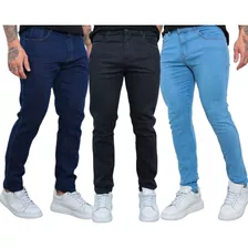 Kit 3 Calças Jeans Masculino Linha Premium