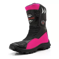 Promoção Bota Feminina Impermeável Motociclista 100% Couro