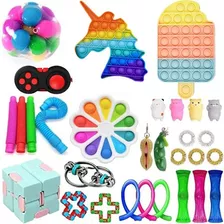 30 Peças Pop It Fidget Toy Empurra Brinquedo Sensorial