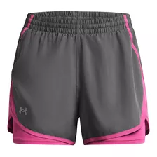 Shorts Ua Fly-by 2 En 1 Gris Para Mujer Under Armour