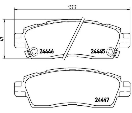 Balata Trasero Brembo P10010 Saab 9-7x 2008 2009 Foto 2