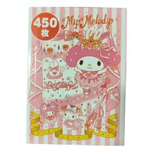 Libreta 450 Stickers Kuromi Hello Kitty Cinnamoroll