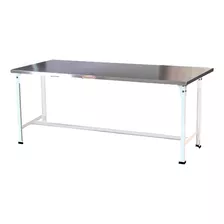 Mesa Aço Inox 1800x800 Com Prateleira Em Pintura Epox