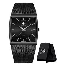 Reloj De Hombre Wwoor Luminous Calendar De Acero Inoxidable