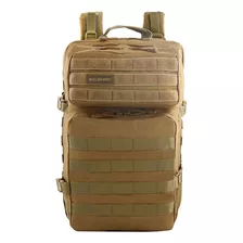 Mochila Táctica Camping Beige, 45l, Kushiro Color Coyote Diseño De La Tela Liso