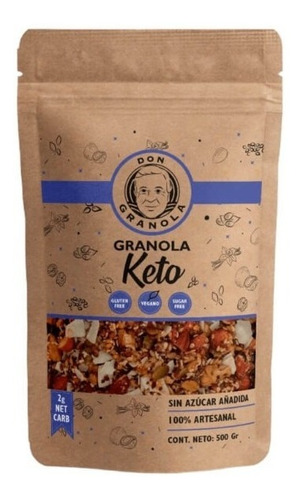 Granola Keto 1 Kg, Libre De Gluten, Vegano Y Sin Azúcar