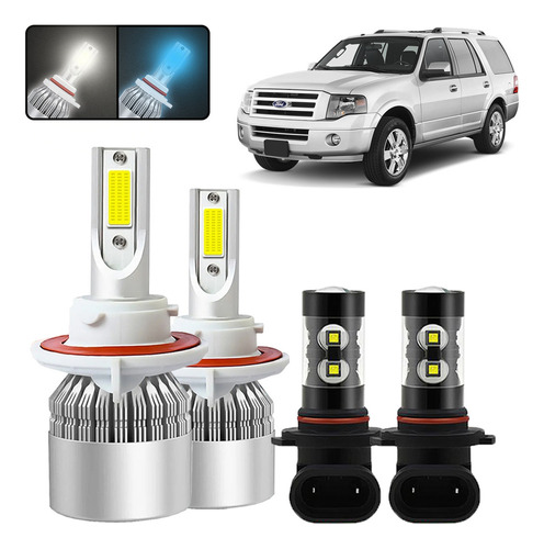 Kit De Faros Led H13 For Luces Altas Y Bajas Ford 14000 Lm Ford Expedition