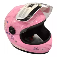 Casco Cerrado Para Niña Rosa Brillante Alessia