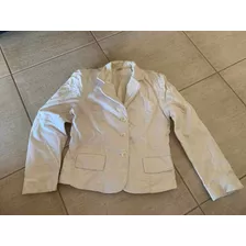 Blazer, Saco O Chaqueta De Pana Blanco Talle L Muy Buena