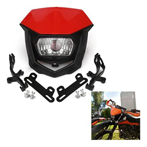 Carcasa Roja Y Negra 12v 35w Faro Yamaha Yz Xt Wr Ttr 125 Foto 2