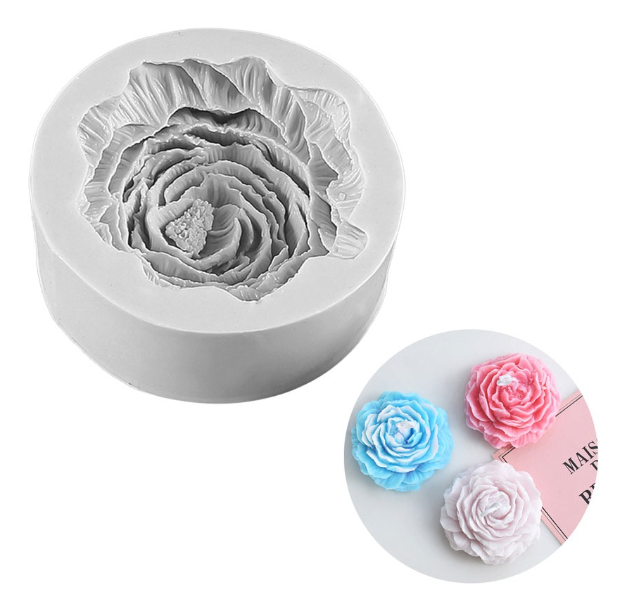 Molde De Silicona Rosa 3d Especial Para Jabones, Velas 7.5cm