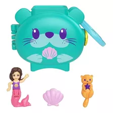 Boneca Polly Pocket Micro Mundo Pet Connects Fofo Lontra 