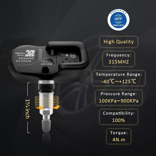 Marsflex Tpms Sensor Compatible Para Toyota Scion Pontiac Le Foto 3