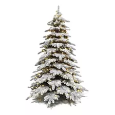 Premium Flocked Hinged Artificial 7ft Christmas Pine Tree 