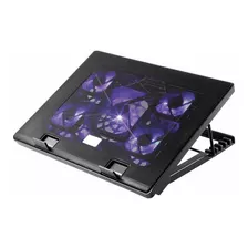Ventilador Base Notebook Altura Ajustable Rx0052 Gamer Azul