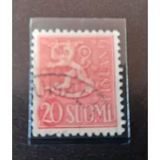 Sello Postal Finlandia - Escudo Nacional 1956 ( 2 Sellos )