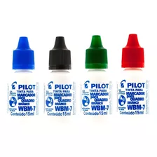 Kit 4 Cores Tinta Para Marcador Quadro Branco Wbm-7 - Pilot