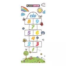 Amarelinha Adesiva Infantil Pedagógica Arco-iris 80cm X 2 M