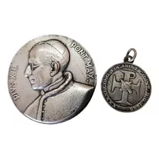 Duas Medalha Católica Flh Prata Papa Pio Xii C. Eucarístico