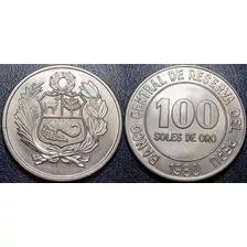 Moneda 100 Soles De Oro 30mm. Coleccionable 1980-1982 / C2