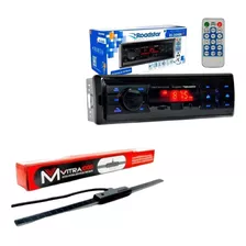 Kit Rádio Roadstar Rs2604 Bt + Antena Interna Parabrisa