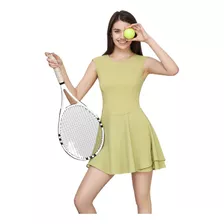 Vestido De Tenis De Protección Solar Doble Capa Para Mujer