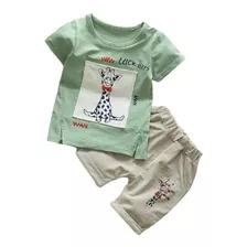 Conjunto 2 Piezas Polera + Short Moda De Los Niños