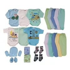 Kit 23 Pçs Saída De Maternidade Roupas De Luxo Bebe Promoção