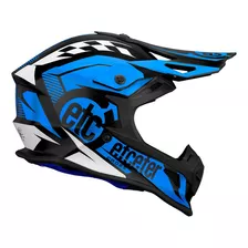 Capacete Motocross Trilha Velocross Fast Etceter Offroad Tamanho Do Capacete 60 Cor Azul Desenho Factory Edition Neon