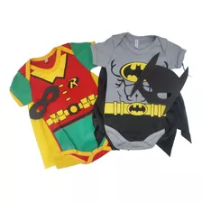 Body Bebe Temático + Acessórios Mesversario- Batman Ou Robin