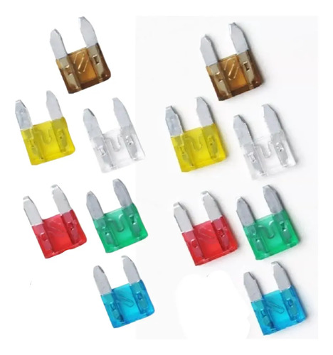 Kit 50 Fusíveis Lâmina Comum Mini 7.5a Até 30a