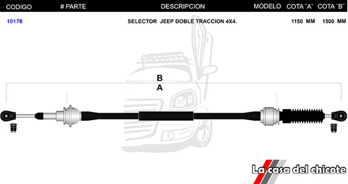 Chicote Selector De Velocidades Jeep Doble Traccin 4x4 Foto 3