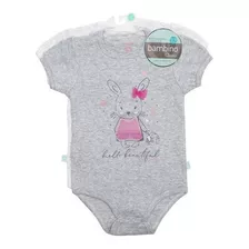 Bodys Manga Corta Set 2 Piezas Bambino 100% Algodón Rosado