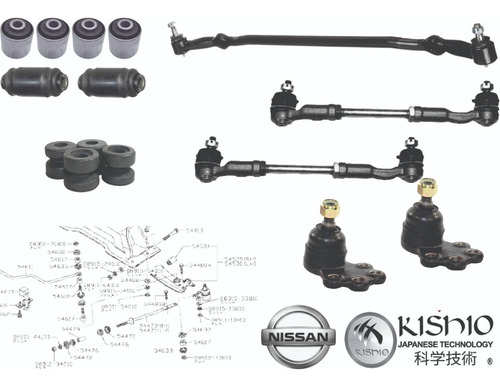 Kit De Rotulas Bujes Varillas Gomas Datsun 710 79-84 Foto 2