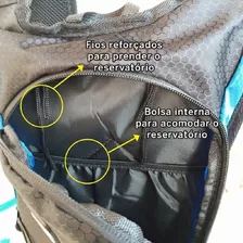 Mochila Hidratação Corrida Acampamento Camping Trilha 8l Cor Preto