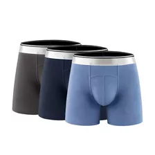 Ropa Interior Extralarga Antirrozaduras Boxer Hombre, 3 Pz