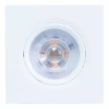 Kit 10 Spot Quadrado Led 5w Lampada Direcionável Sanca Gesso Cor Branco Quente 3000k 110v/220v