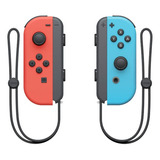 Kit De Controle Joystick Sem Fio Nintendo Switch Joy-con (l)/(r) Vermelho-neÃ³n E Azul-neÃ³n