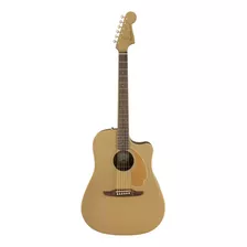 Guitarra Electroacústica Fender California Redondo Player Para Diestros Bronze Satin Mate