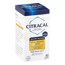 Citracal Calcio De Liberacion Lenta 1200mg 80 Coated Caplets