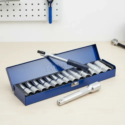 Kit Bremen: Juego Llaves Tubo Largos 13 Pzs 10-27 Mm + Llave Fuerza Enc 1/2 38 Cm + Barra Ext 1/2 125mm