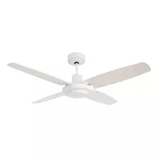 Ventilador De Techo Martin & Martin Barcelona Vt379 Blanco Con 4 Palas De Madera, 120 cm De Diámetro 220 v