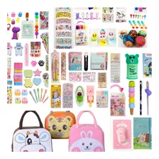 Caja Sorpresa Kawaii Papelería + Lonchera 